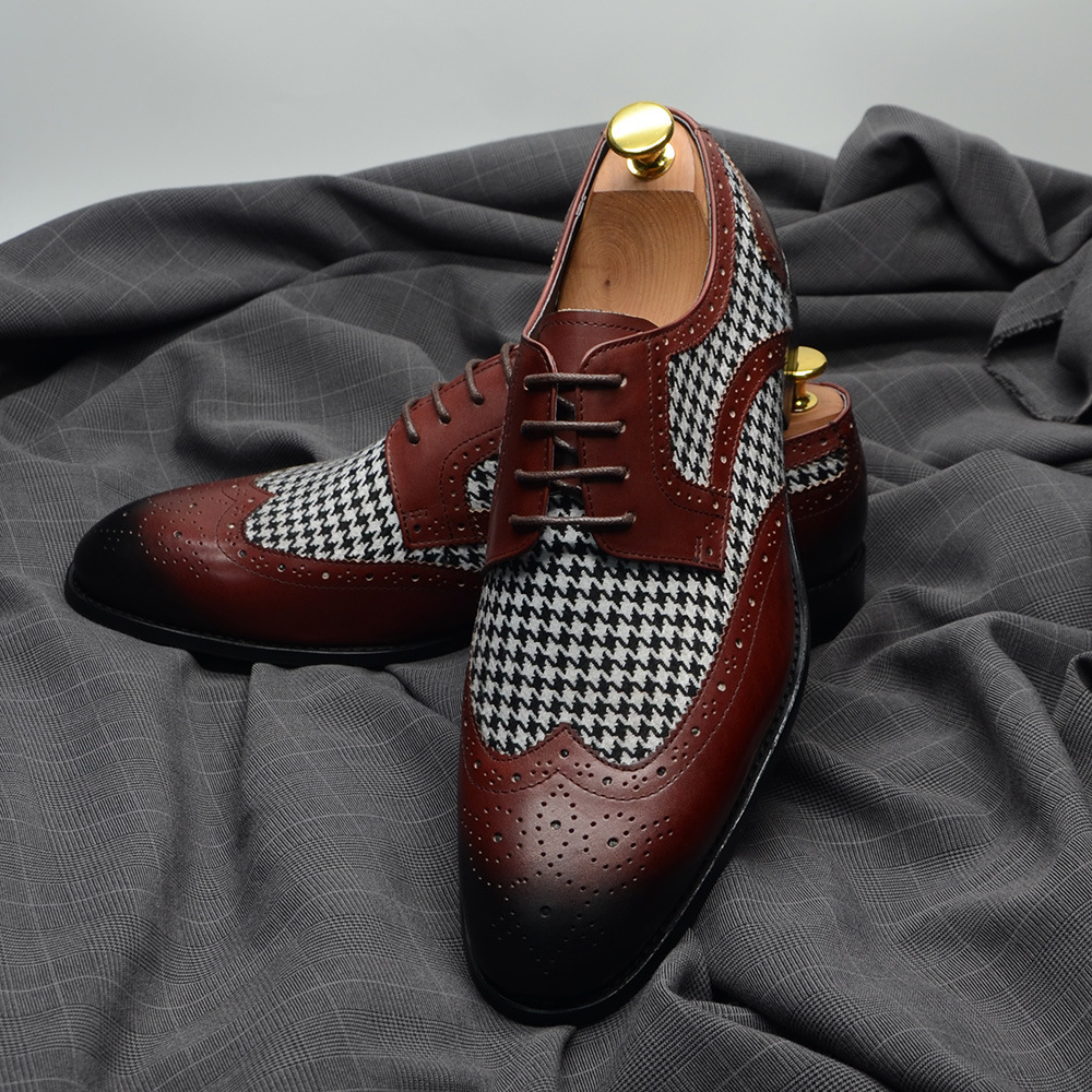 GUYSTEP™Men's handmade cowhide business shoes