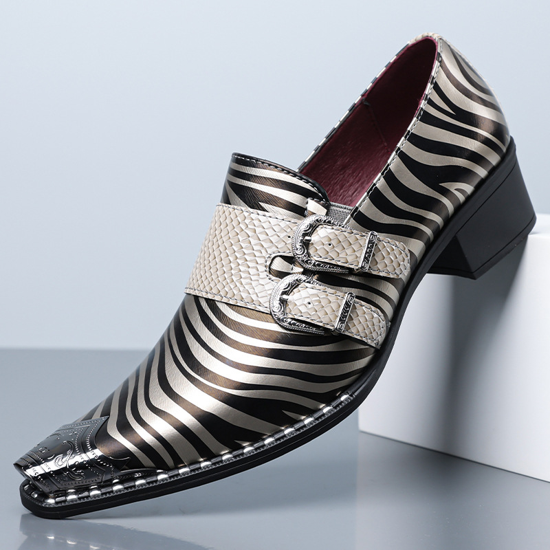 Men's Color-Block Pointed-Toe Casual Shoes