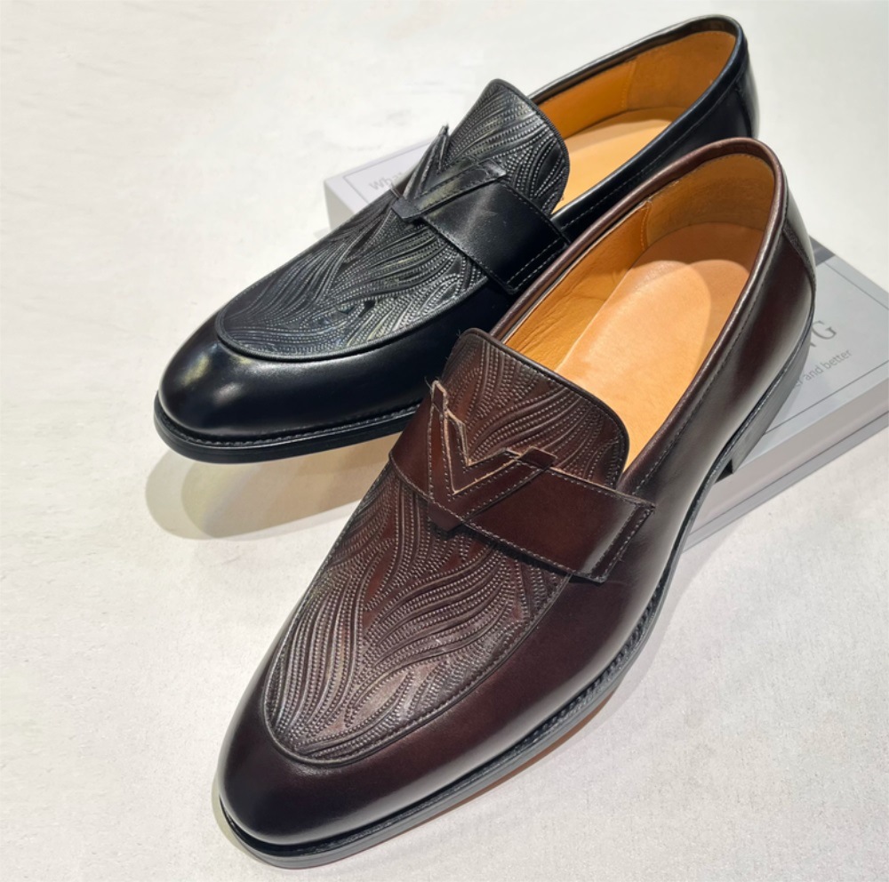 [Copy]Stylish Navy - Blue Leather Loafers: Elegant and Sophisticated Footwear