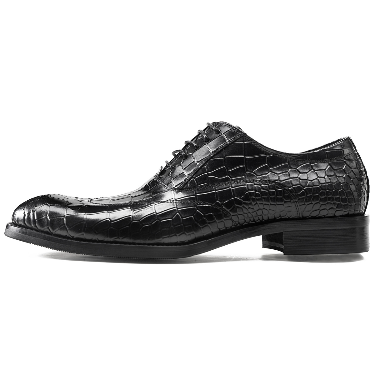 Men's business casual pointed leather shoes