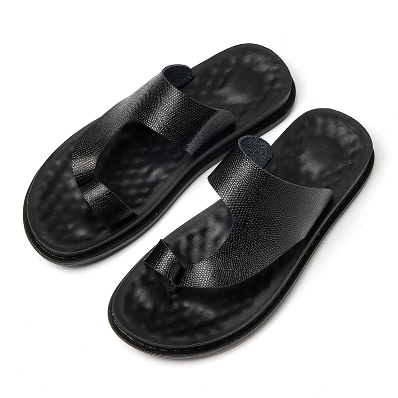 [Copy]Summer men's slippers personality versatile black trendy sandals