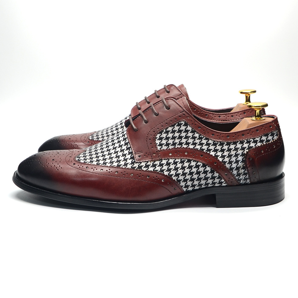 GUYSTEP™Men's handmade cowhide business shoes
