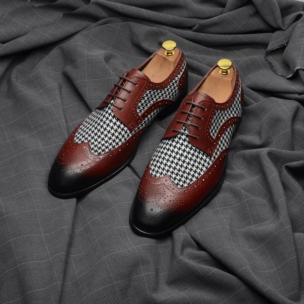 GUYSTEP™Men's handmade cowhide business shoes