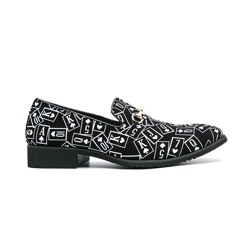 Men's casual breathable poker pattern shoes