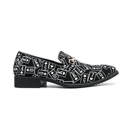 Men's casual breathable poker pattern shoes