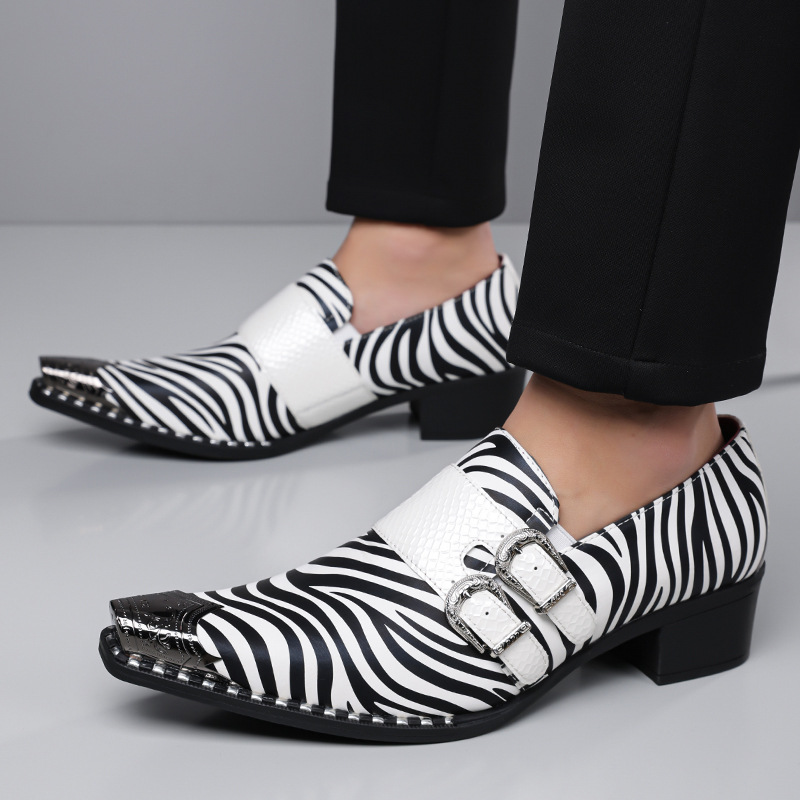 Men's Color-Block Pointed-Toe Casual Shoes