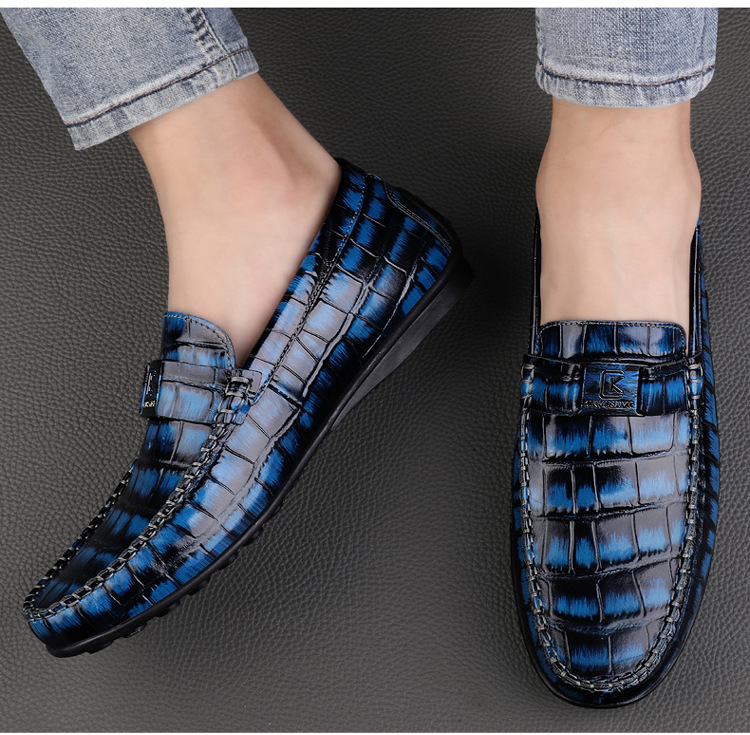 [Copy]Crocodile pattern men's leather shoes business casual