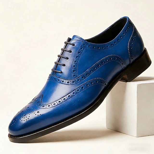Men's British style brogue versatile casual leather shoes