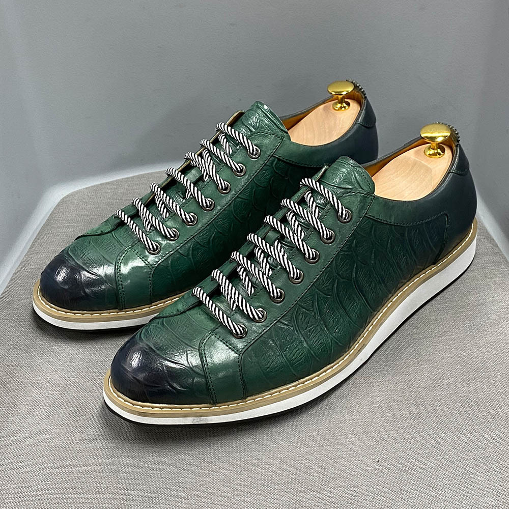 Casual leather shoes men's shoes genuine leather thick-soled daily sho