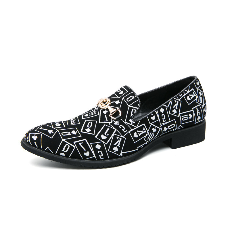 Men's casual breathable poker pattern shoes