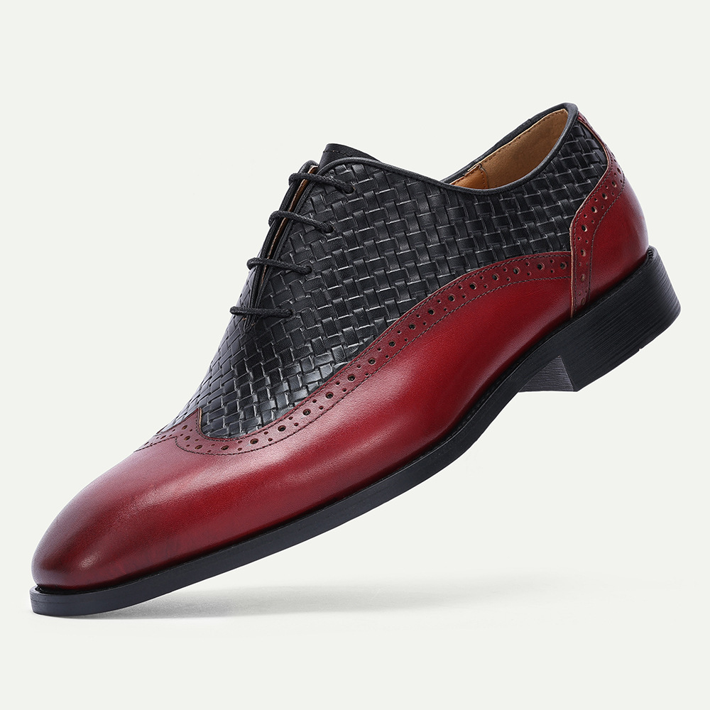 [Copy]GUYSTEP™2025 New elegant design retro fashion men's first layer cowhide lace-up leather shoes