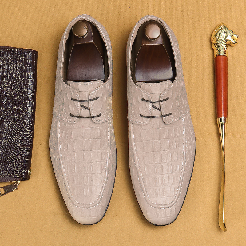 GUYSTEP™-Crocodile pattern men's leather shoes business casual
