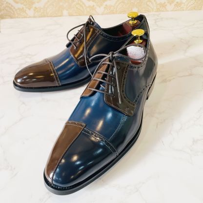 Color matching high-end versatile handmade business wear-resistant genuine leather men's casual formal leather shoes breathable and lightweight wedding shoes