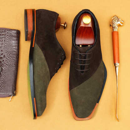 Men's Two - Tone Suede Dress Shoes