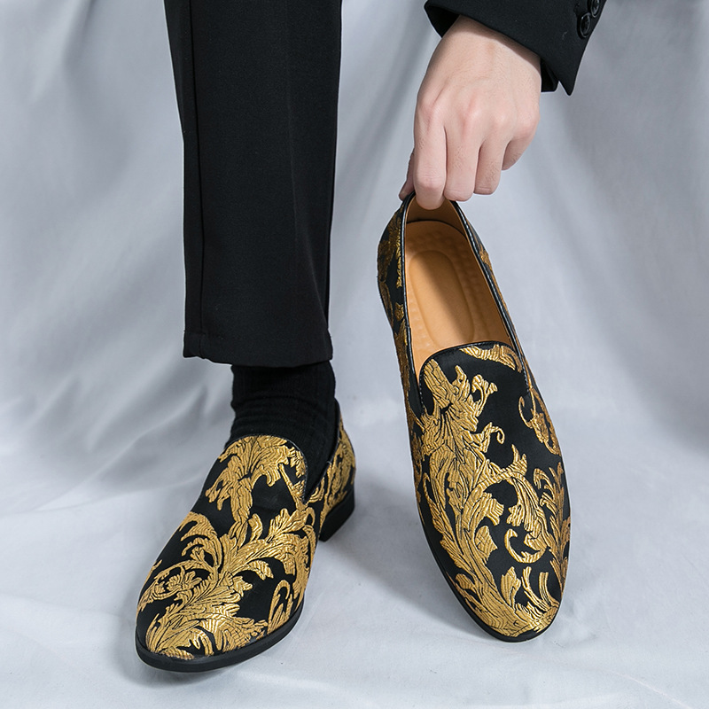 New men's printed casual fashion loafers