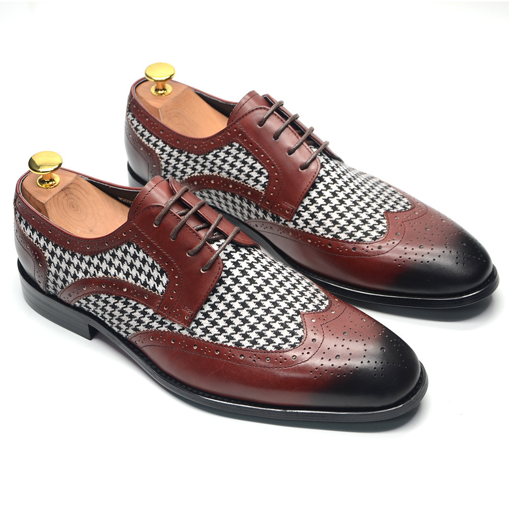GUYSTEP™Men's handmade cowhide business shoes