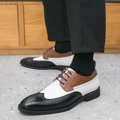 [Copy]Men's ostrich pattern handmade casual shoes