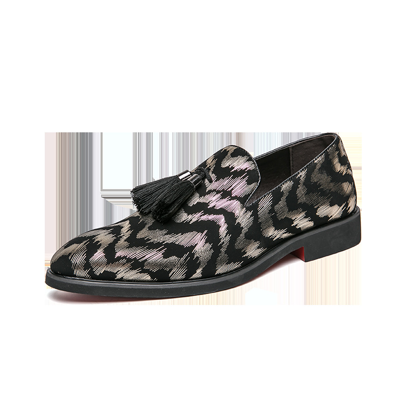 Summer pointed daily spot microfiber solid color simple black low-top 