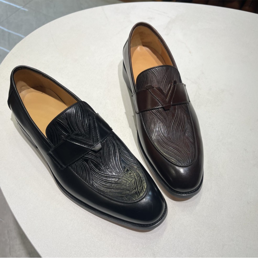 [Copy]Stylish Navy - Blue Leather Loafers: Elegant and Sophisticated Footwear
