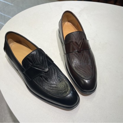 [Copy]Stylish Navy - Blue Leather Loafers: Elegant and Sophisticated Footwear