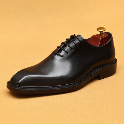 [Wholesale] Brown leather shoes for men, genuine leather, British high-end, polished color, business formal, wedding groom shoes