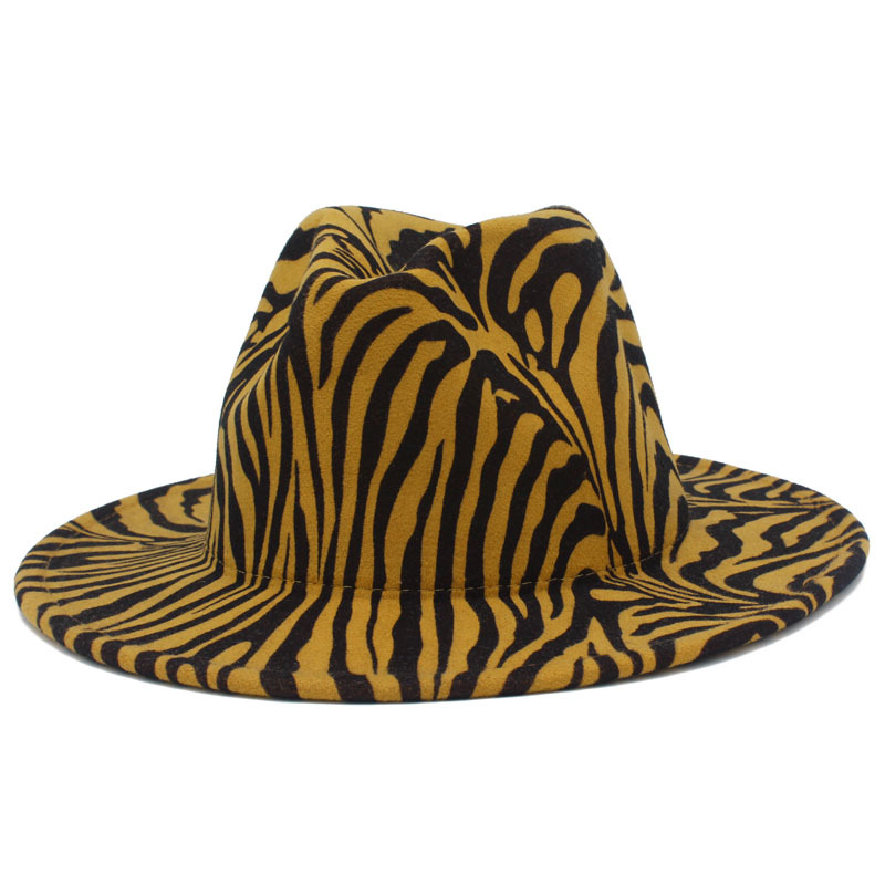 Men's zebra print fedora