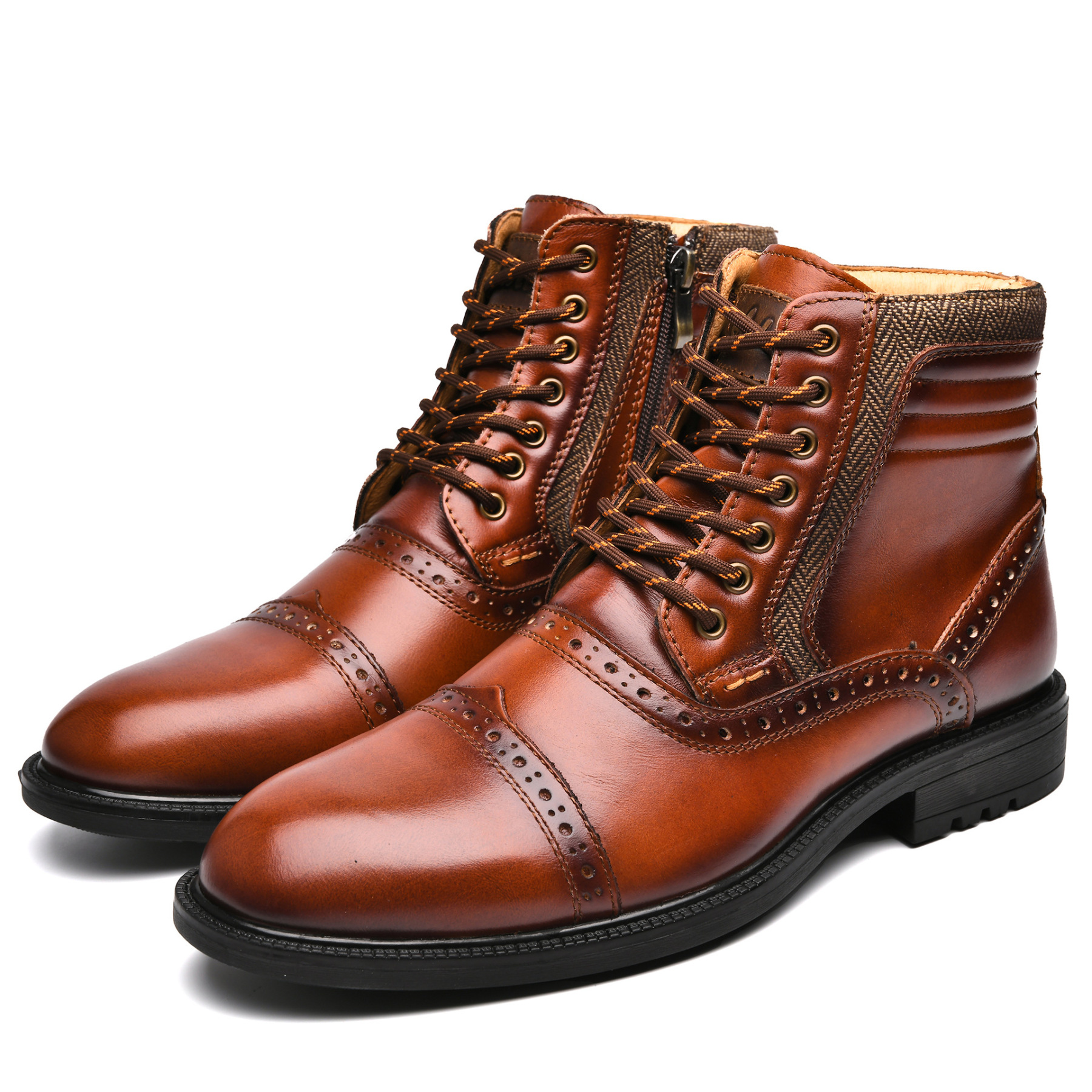 [Copy]GUYSTEP™-Brown men's suede stitching casual shoes