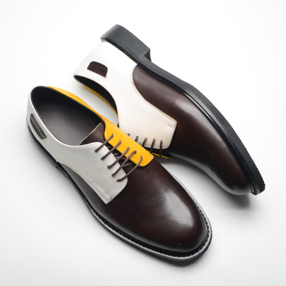 GUYSTEP™Fashionable luxury high-end color matching men's casual leather shoes