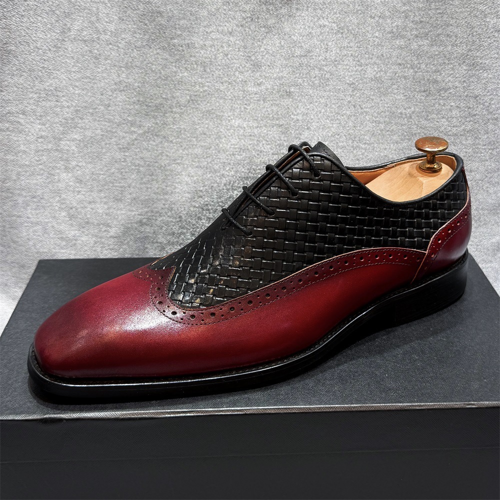 [Copy]GUYSTEP™2025 New elegant design retro fashion men's first layer cowhide lace-up leather shoes