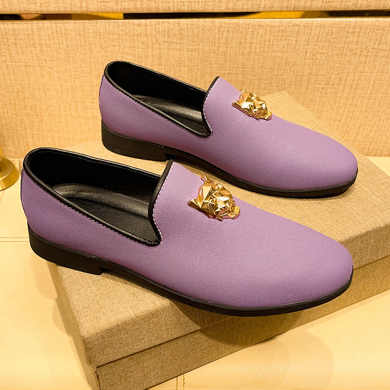 Men's Fashion Purple Plus Size Loafers