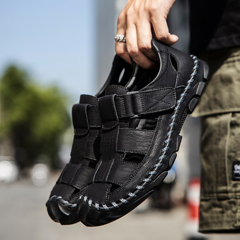 Summer casual Velcro plus size men's sandals
