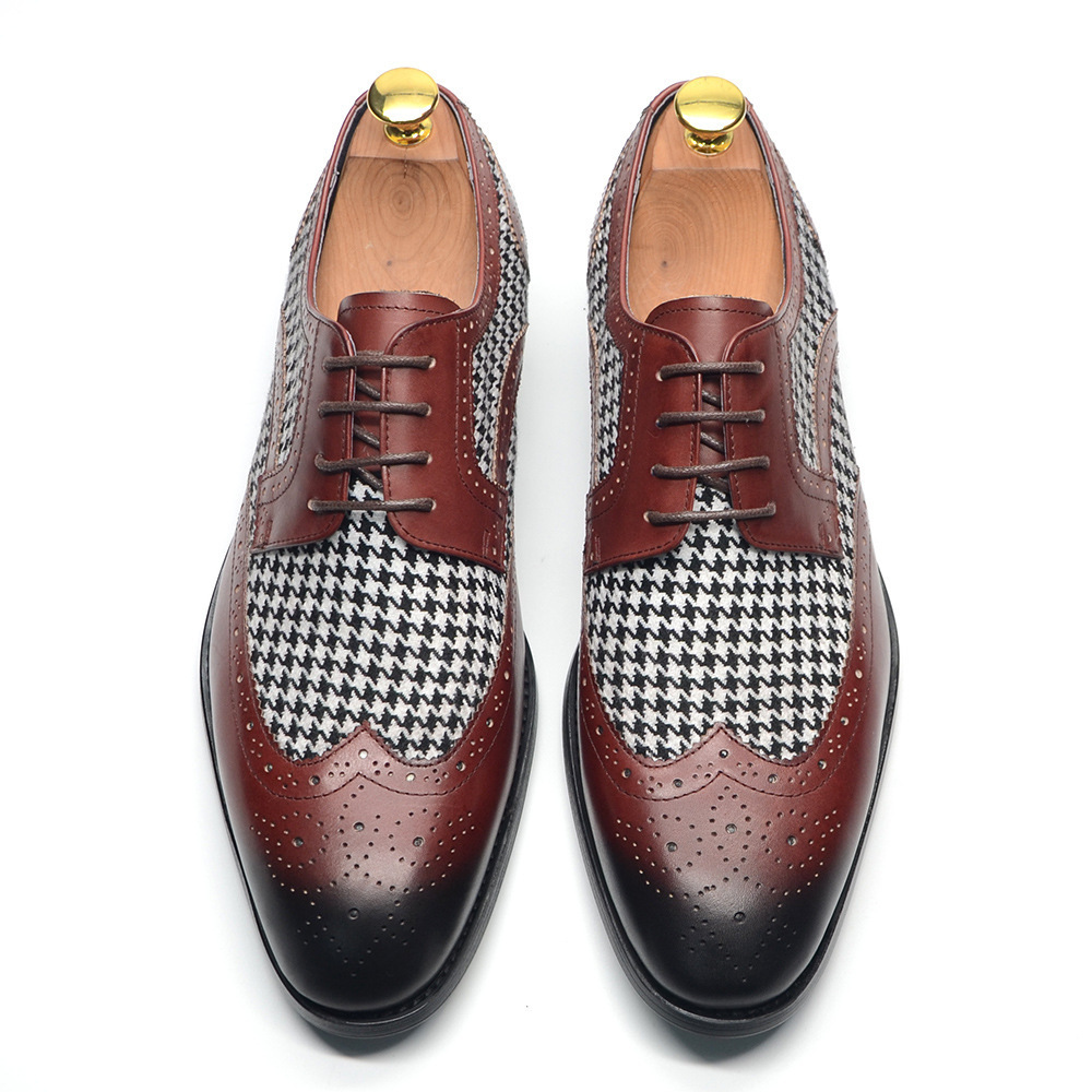 GUYSTEP™Men's handmade cowhide business shoes