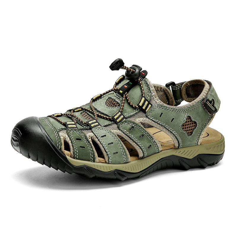 GUYSTEP™-Men's Genuine Leather Sandals Summer Beach Breathable Causal Shoes Plus Size