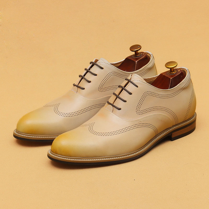 Men's Red & Black Leather Oxford Shoes | Classic Timeless Style with Premium Cushioning