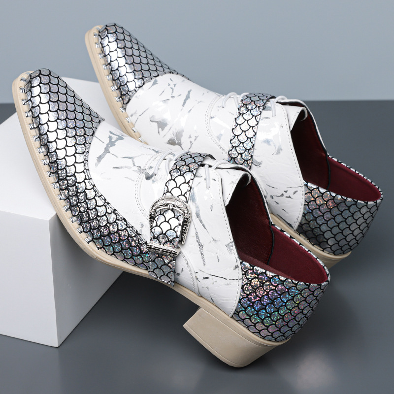 2026 New Pointed-Toe Casual Shoes with Fish-Scale Texture