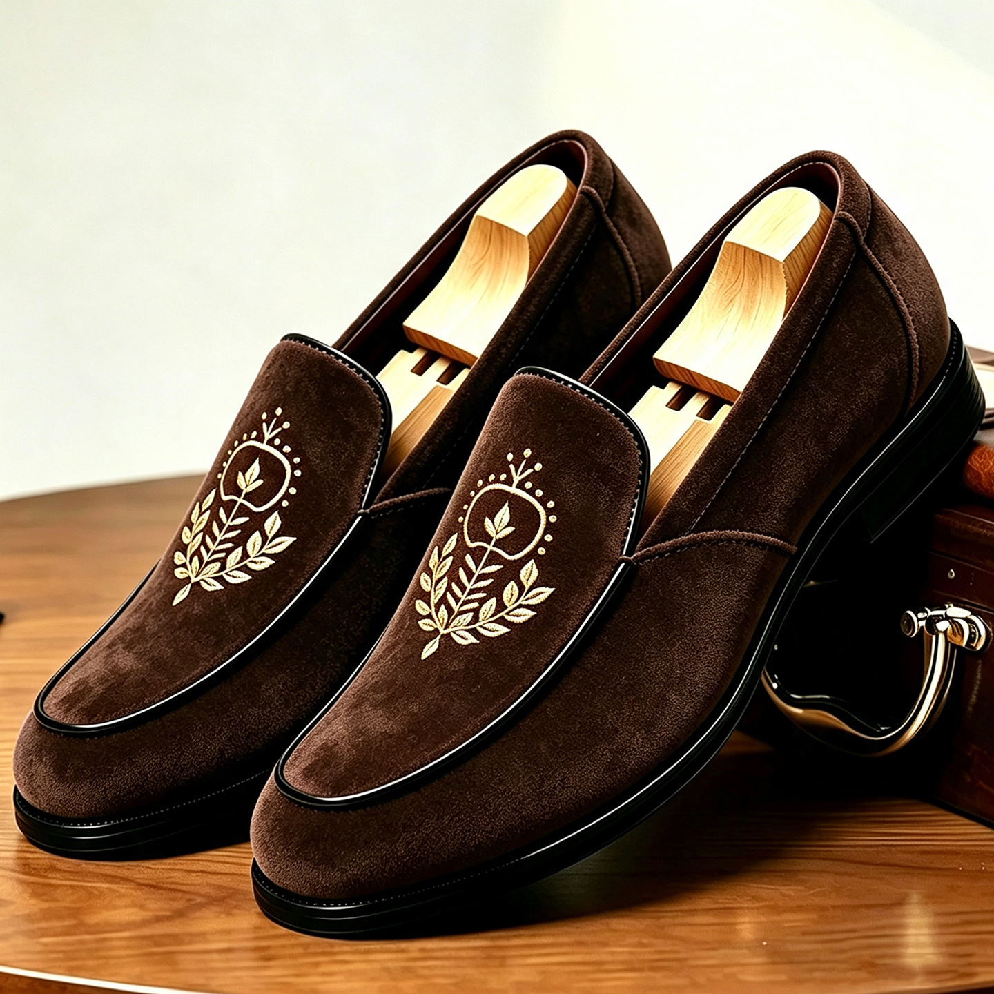 [Copy]Stylish leopard print loafers, slip-on casual plus-size men's shoes