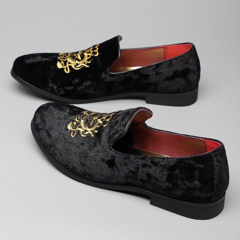 GUYSTEP™-Golden Black Embroidery Men's Luxury Loafers