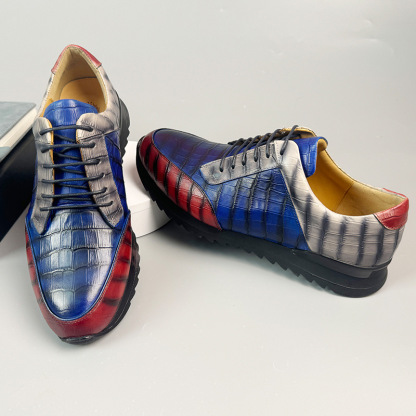 Men's leather casual shoes British style patent leather lace-up personality hot style men's leather shoes genuine leather men's shoes pure cowhide shoes