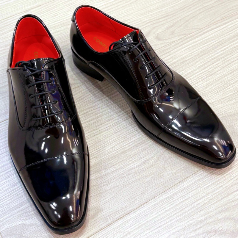 GUYSTEP™Red bottom genuine leather lace-up men's versatile leather shoes