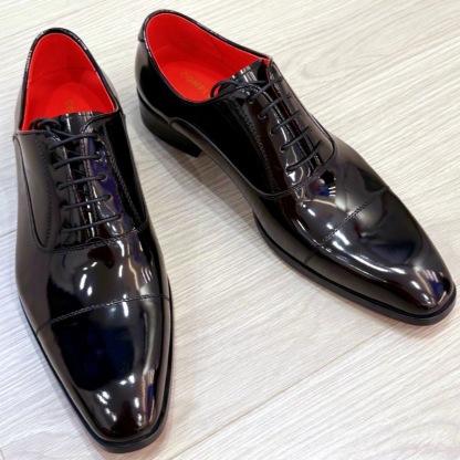 GUYSTEP™Red bottom genuine leather lace-up men's versatile leather shoes