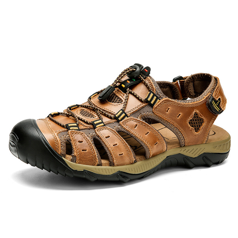 GUYSTEP™-Men's Genuine Leather Sandals Summer Beach Breathable Causal Shoes Plus Size