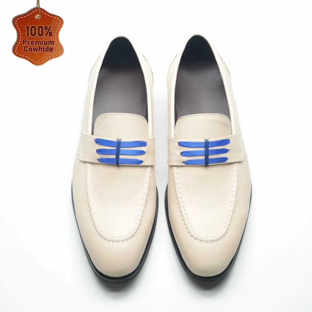 Men's handmade cowhide casual loafers