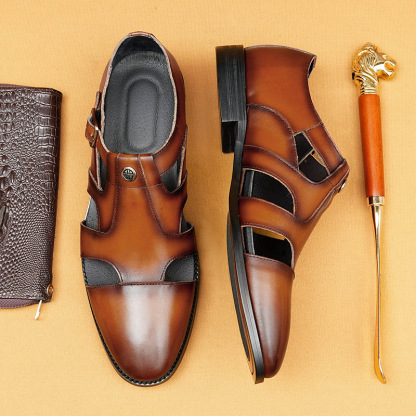 [Copy]Large Size Summer Men's Fashion Simple Hollow Breathable Casual Loafers