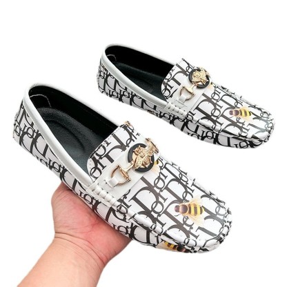 Men's casual large size pattern fashion loafers