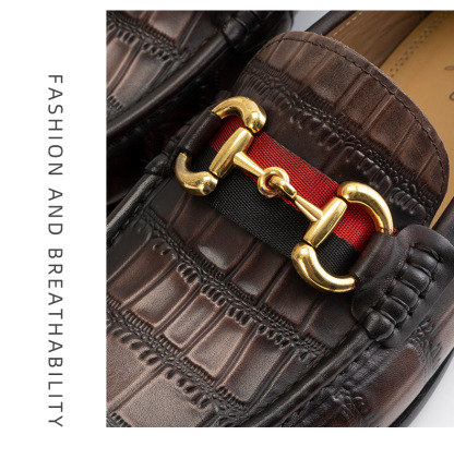 GUYSTEP™-Men's Crocodile Pattern Soft Sole Pointed Toe Casual Leather Shoes