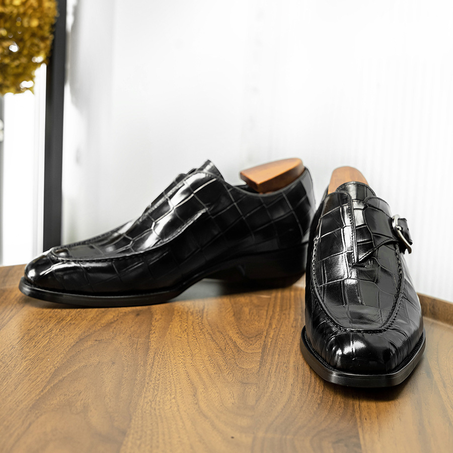 Monk shoes cowhide men's shoes new buckle leather shoes men's low-top shoes for men's fashion shoes