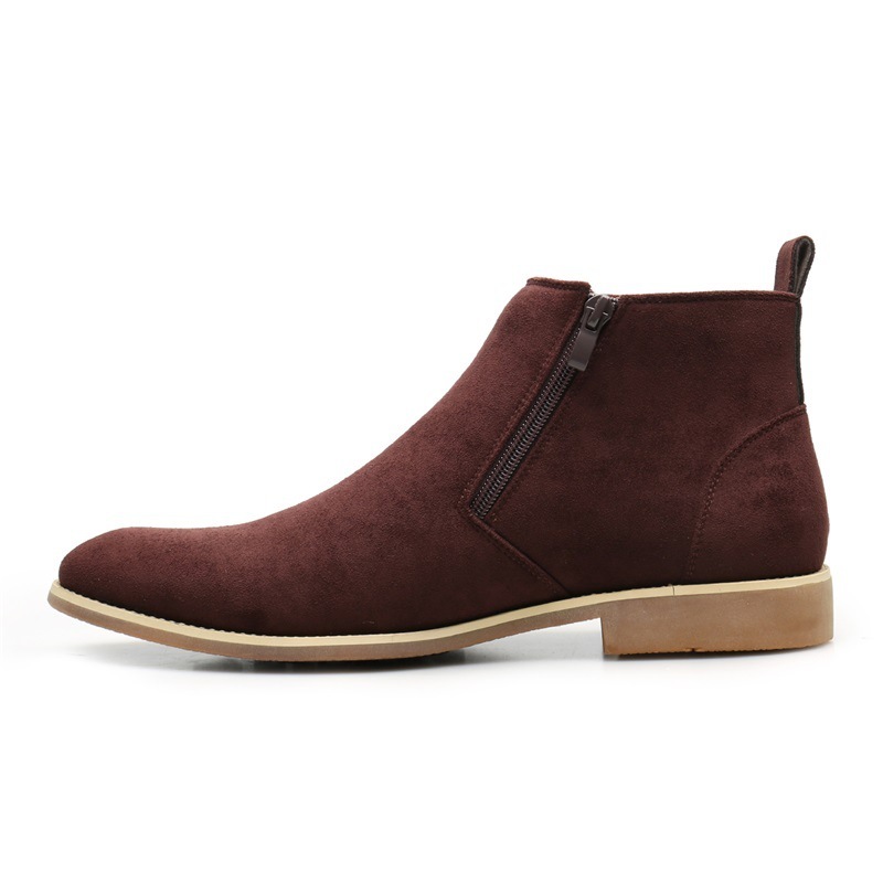 [Order processing] Solid color versatile fashion Martin boots for men Zipper Chelsea boots for men cross-border wholesale