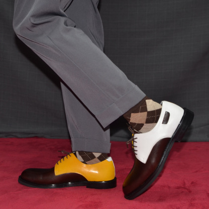 GUYSTEP™Fashionable luxury high-end color matching men's casual leather shoes