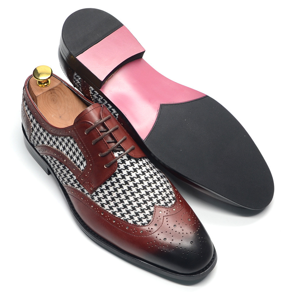 GUYSTEP™Men's handmade cowhide business shoes