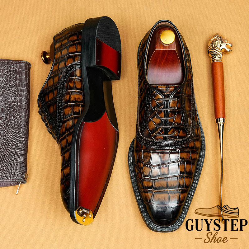 2026 New Men's Top-Grain Leather British Style Business Formal Oxford Shoes